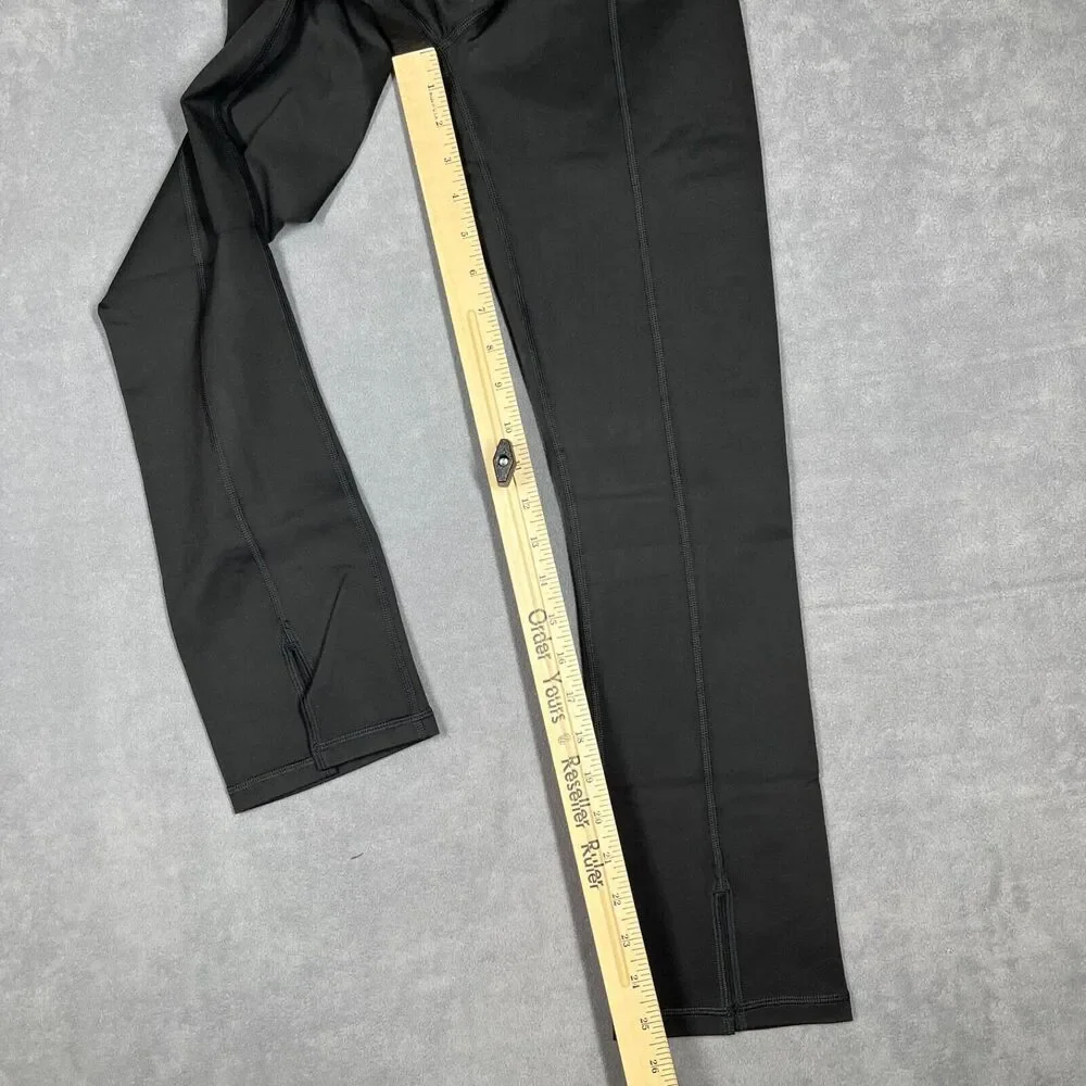 OFFLINE by‎ Aerie The Hugger Leggings Small Black Hi-Rise Split Hem Soft Stretch